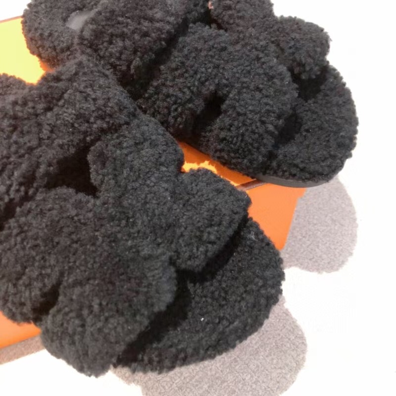魔术贴平底毛拖鞋女外穿秋冬新款皮毛一体保暖真皮2025羊羔毛拖鞋|undefined