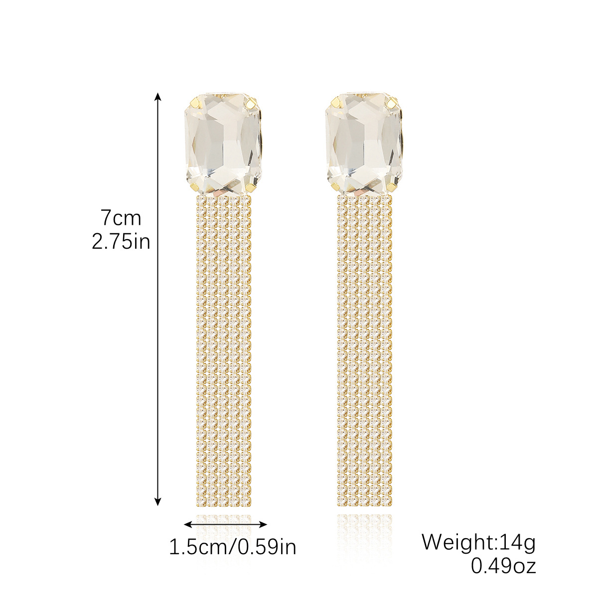 Orecchini con nappe in zircone super flash, orecchini leggeri di lusso di alta qualità, design unico di nicchia, orecchini esagerati per le donne_voghion.com