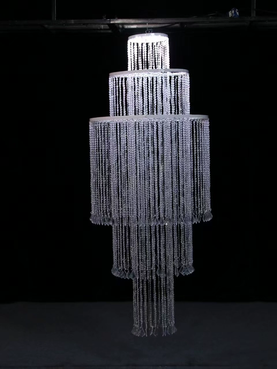 Заграничная торговля свадебные реквизиты железный пропиленовый бисер занавес подвеска свадебный зал сцена кристаллическое потолочное оформление фон расстановки
