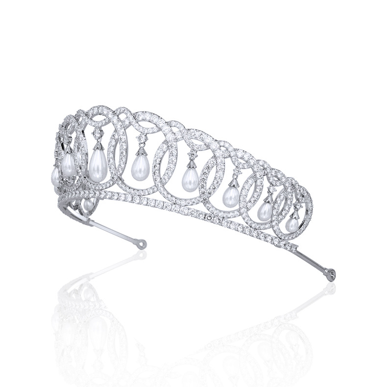 Title 8, Royal Queen Crown Zirkon Braut-Haarschmuck. Fun...