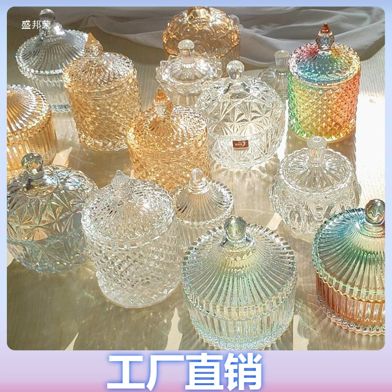 Заводская прямая продажа стеклянной чаши Candida Candle DIY аромерапии свечи Монгольская сумка Монгольская барбан Разносная каменная воздушная ёмкость пустая бутылка