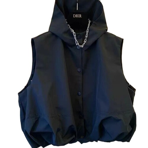 Fashionable Hooded Sports Casual Vest for Men and Women, Outerwear Windbreaker Loose Casual Unique Autumn Wear