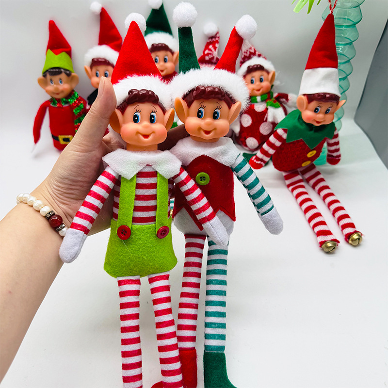 Muñecas de piernas largas transfronterizas de comercio exterior árbol de Navidad colgantes juguetes de regalo ChristmasElfdoll muñecas de hadas