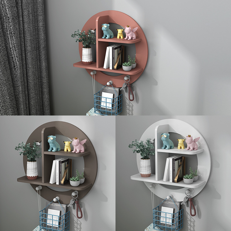 Estante de pared para cocina y sala de estar sin taladros, estante para libros y flores, panel decorativo.
