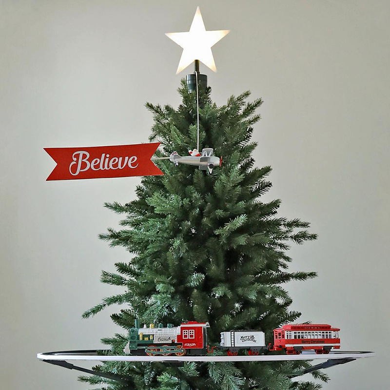 Amazon árbol de Navidad estrella brillante colgante decoración de decoración de cinco puntas disfraz de props de fotografía de Navidad