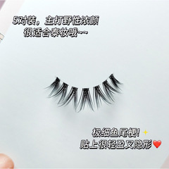 Mixed Thai makeup false eyelashes ~ super thin transparent stem MJ07 natural airy complete set of girl group little devil eyelashes