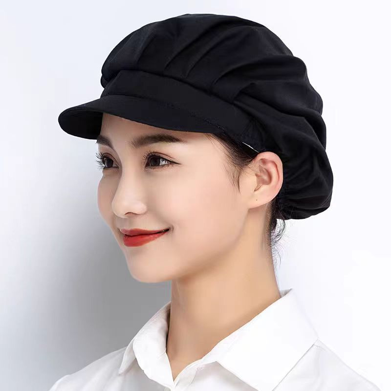 Taller de fábrica de alimentos transfronterizos sombrero de trabajo fábrica de catering comedor cocina sombrero de cocinero a prueba de polvo a prueba de aceite malla de ventilación