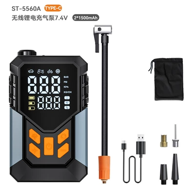 Hava nasosu – Wireless Air Pump, Portable Electric - 5560-74v-wireless-car-air-pump-digital-display-model-32-languages-instructions