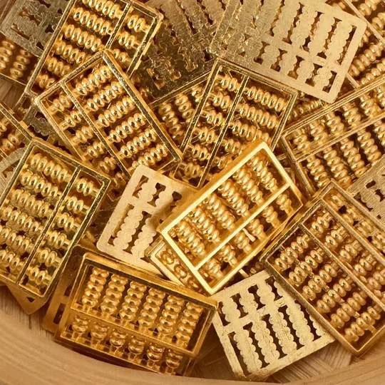 Senshe Artificial Mini Gold Ingot Sand Gold Solid Small Ingot Gold Melon Seed Wishful Abacus Solid Gold Bar Rice