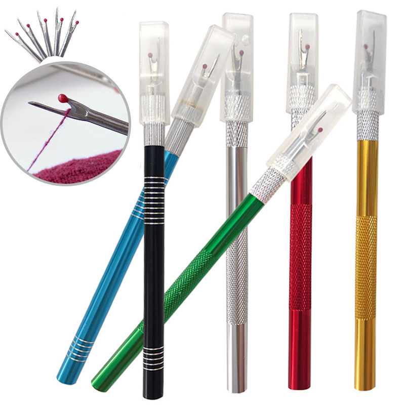 Juego de cortador de alambre de acero con alto contenido de carbono, cortador de alambre de metal, cuchilla de repuesto, mango de aleación de aluminio, cortador, herramientas de costura, cortador