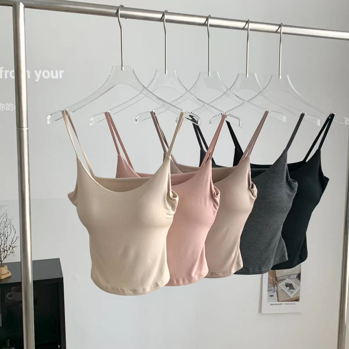 Self -2.5 Extra-Expansion Bra Small Camisole Vest Sexy Belt Chest Pad Inner Base Beautiful Back Outer Wear Top for Women