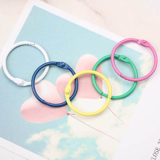 Creative diy Keychain Pendant Metal Closed Ring Macaron Color 30mm Metal Baking Paint Open Ring Small Single C Ring