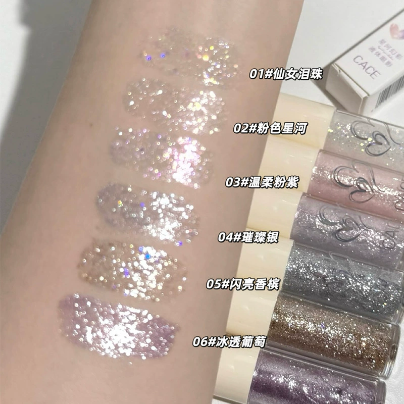 Заводская прямая продажа Mermaid Star Flash подводка жидкая женская lying silk pen для макияжа глаз, бусины блестки глянцевое жидкое тени водонепроницаемое