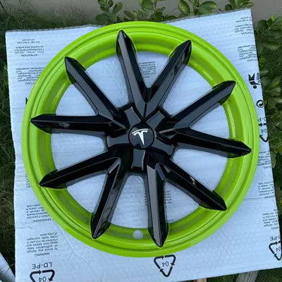 Hub cover — for Tesla model3 hub cover - 18-inch-sports-fluorescent-green-4