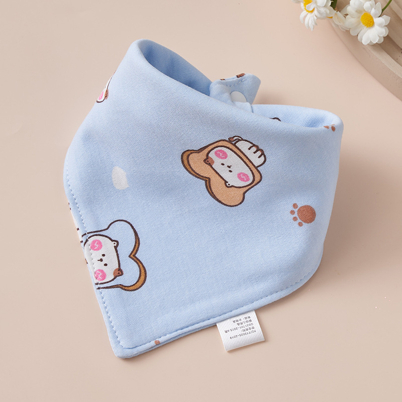 Baby algodón toalla de saliva toallas triangulares bebés recién nacidos anti-vomitación de leche buckle ultra suave buckle otoño invierno