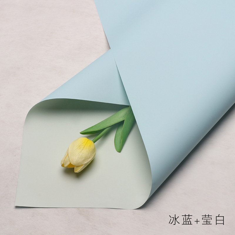 Estilo coreano primer amor color sólido papel ouya mañana niebla mate impermeable papel mate ramo de flores translúcidas papel de embalaje al por mayor