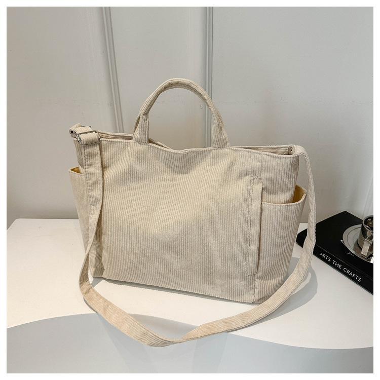 1083g Weight Synthetic Leather Lining Material Zipper Closure Type Single Shoulder Strap, Top Handle Strap Type Shoulder Bag, Handbag, Crossbody Bag Bags Type Daily Occasion corduroy Material Solid Color Pattern All Seasons Season Women's Gender Basic Style Square Shape Medium Size Women's Medium Corduroy Solid Color Basic Square Zipper Shoulder Bag Handbag Crossbody Bag 4
