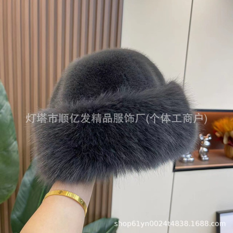 新しいモンゴル帽子ぬいぐるみ帽子女性の厚く暖かいファッショナブルな漁師の帽子防風防寒帽子クロスボーダーサプライ|undefined