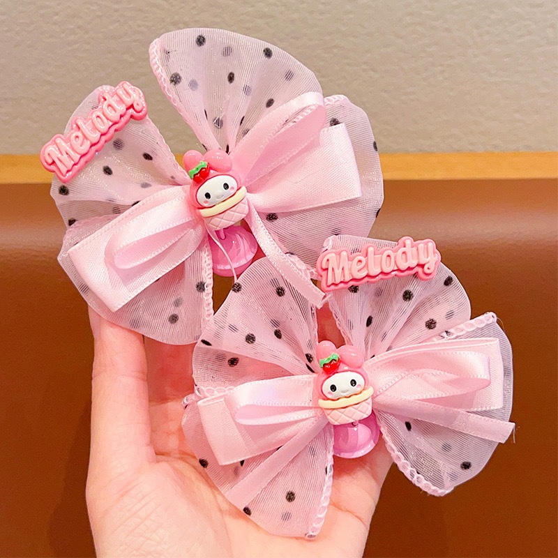 Niños estilo nacional Hanfu lindos Melody tarjeta de cabello de la niña arco rosa clip de la correa del tesoro de la mujer
