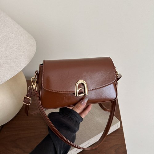 2025 New Summer Plain Color Simple Fashion Women's Handbag, Versatile Shoulder Bag or Crossbody Bag, Plain Color Women's Small Square Bag