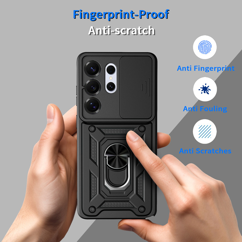 Suitable for Samsung A57 phone case, Samsung S26 Ultra lens sliding window lens protection ring anti-drop phone case