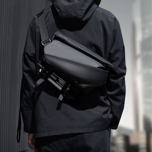 Men's Crossbody Commuter Bag, Chest Bag for Men, Cycling Bag, Motorbike Backpack, Sports Bag for Boys, Unisex Single Shoulder Bag, Fashion