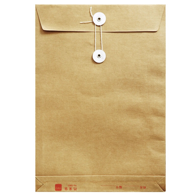 Deli 5953 - Bolsa de Papel Kraft para Documentos, Bolsa de Almacenamiento de Material de Oficina, Bolsa para Archivos A4, Bolsa de Archivo, Acordeón