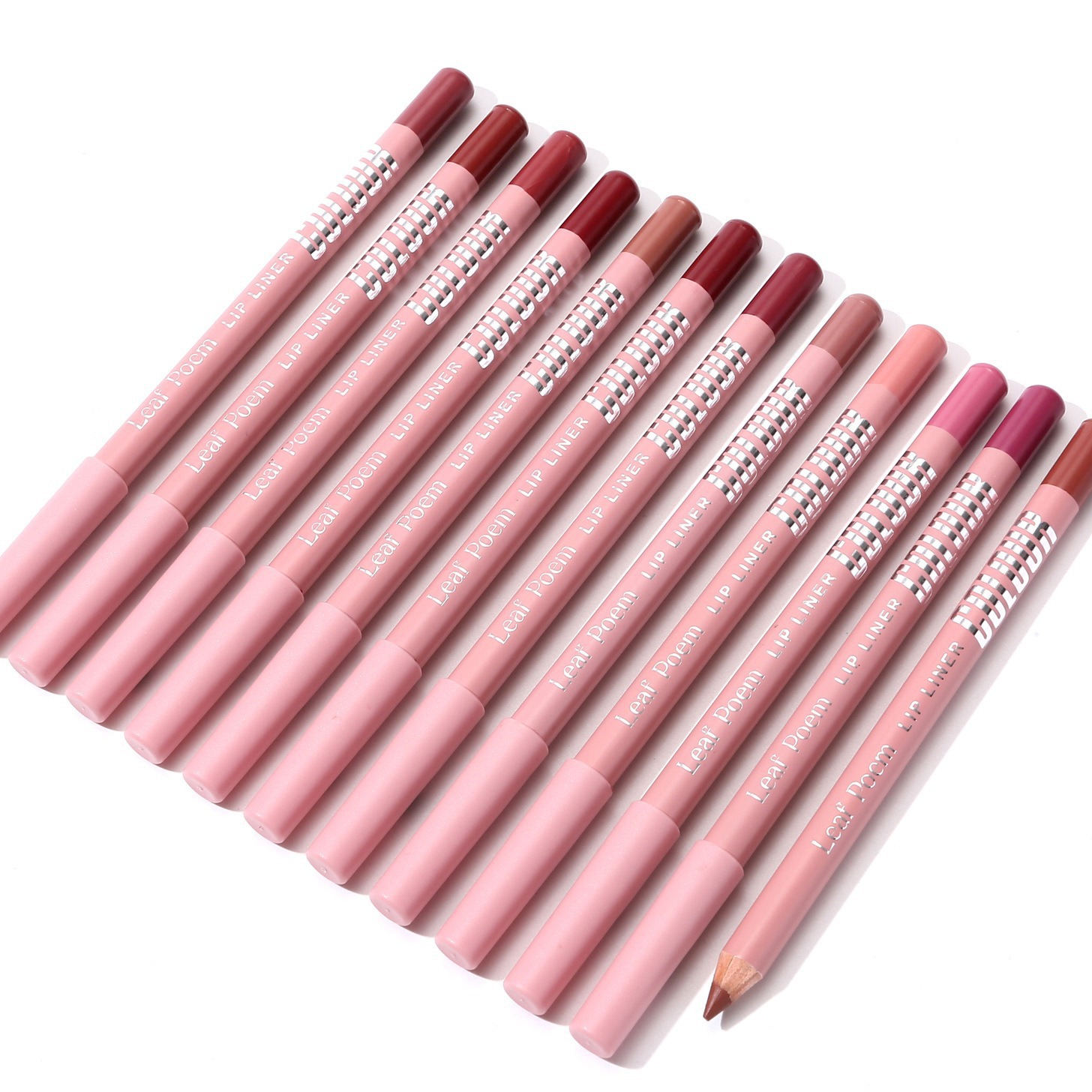 Cross-border color color sin taza de brillo labial + lápiz de línea de labios conjunto de combinación impermeable matte set de brillo labial