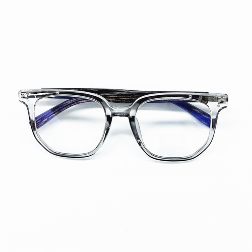 30128 New TR Wood Grain Temple Fashionable Internet Celebrity Anti-Blue Light Glasses Retro Transparent Eyeglass Frame Plain Glasses