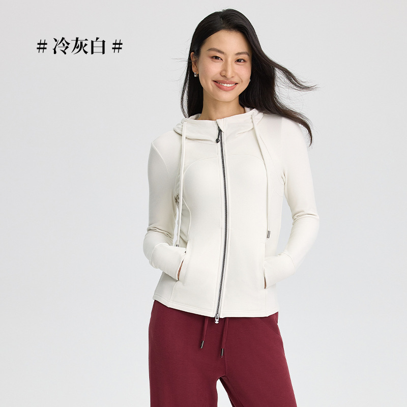 女性のヒアルロン酸の両面の徳の絨毯の美しい肌の服のファスナーのカーディガンの秋冬の新型の修身のファッションの帽子のコート