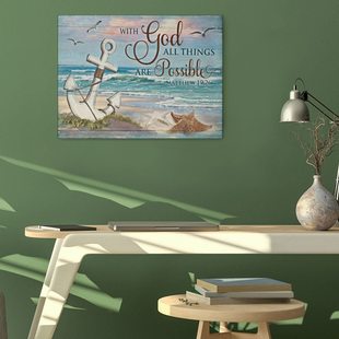Foreign Trade American Retro Anchor Seaside Scenery Starfish Living Room Bedroom Hanging Painting Canvas Decorative Painting Core Frameless Poster