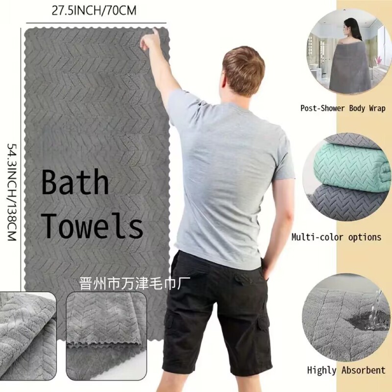 Temu Cross-Border Bath Towel 3-Piece Set Large Size 70*140 Holiday Gift Christmas Coral Velvet Bath Towel Set Temu Cross-Border Bath Towel 3-Piece Set Large Size 70*140 Holiday Gift Christmas Coral Velvet Bath Towel Set