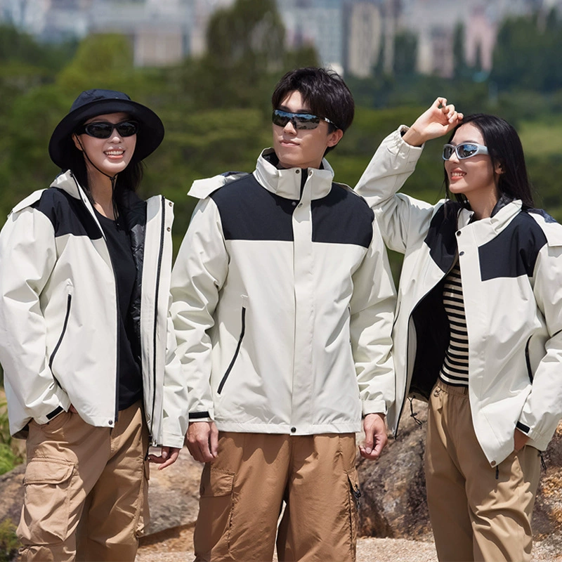 Пуховые хлопковые куртки три в одном пользовательские мужские и женские комбинезоны куртки осенью и зимой водонепроницаемый аркада с вышивкой логотипом