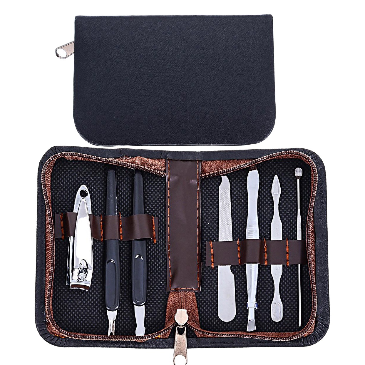 Fabricante Spot Beauty Tools Juego de regalo de siete piezas Cortaúñas de acero al carbono Tijeras Juego de cortaúñas de manicura