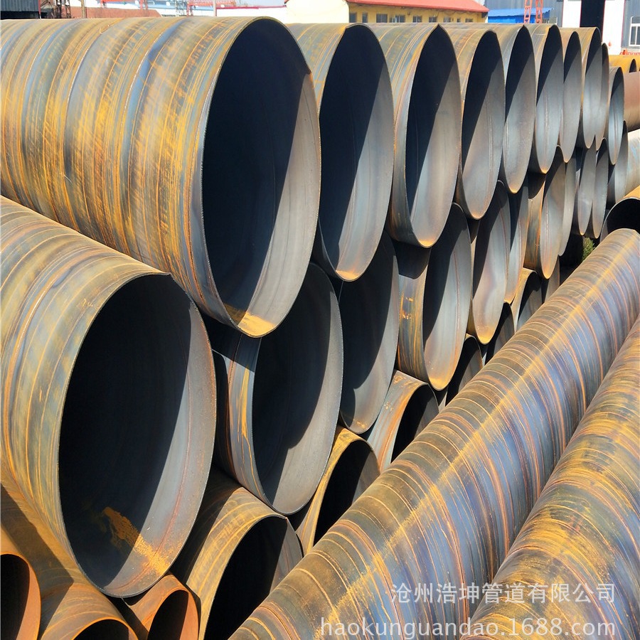 污水螺旋管 井陉矿区污水排放螺旋钢管 地埋环氧螺旋管