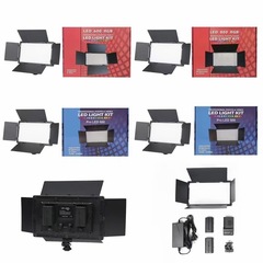 LED600撮影補光灯三色温RGB屋外生放送撮影LED800バッフル角型フラットライト