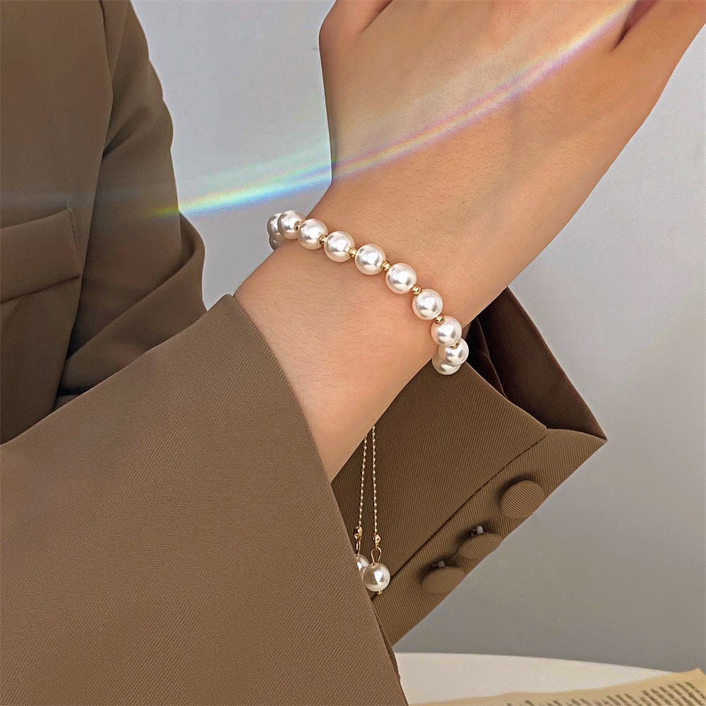 Fashion Round Imitation Pearl Alloy Womenu0027S Bracelets 1 Piece