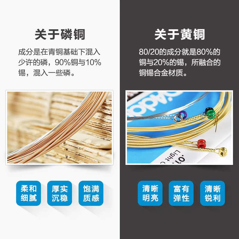 Подлинные струнные наборы для гитары Dadrio EJ16, шесть струн народного типа, Muji Strings EZ910 полный набор струн