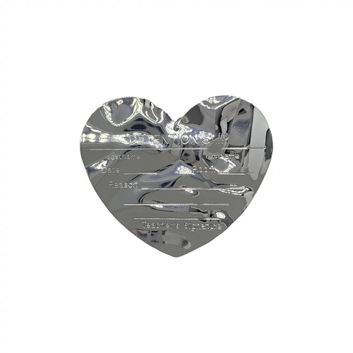Ins-style hip-hop personality chain metal western accessories tassel heart trend influencer couple pin brooch for men and women