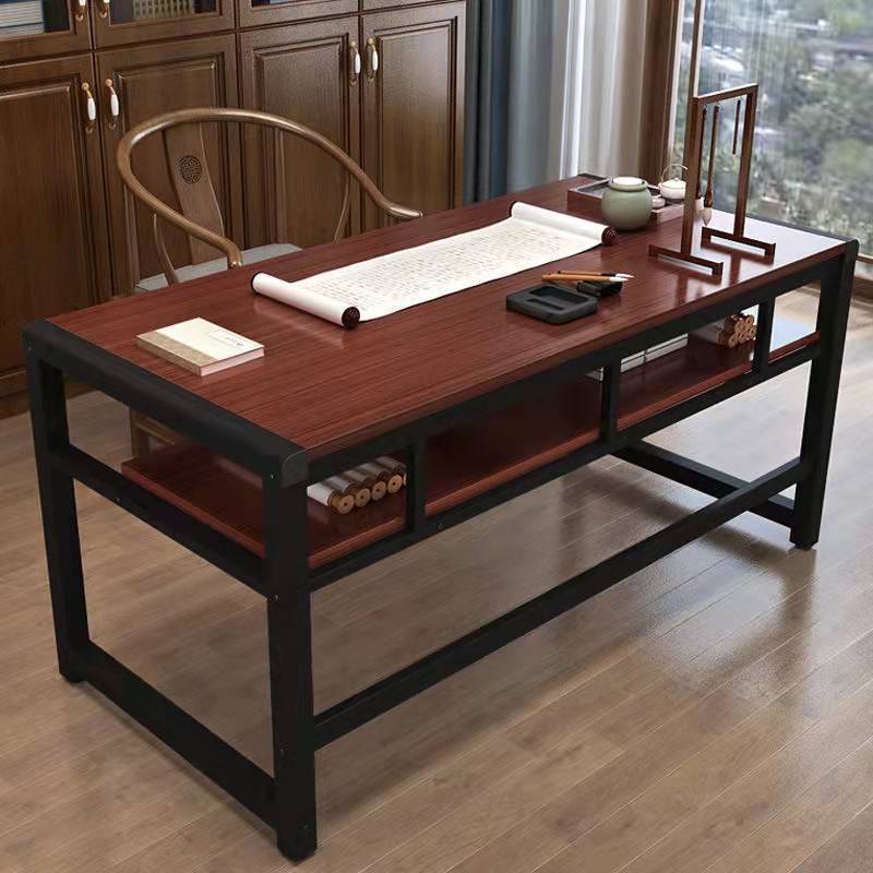 Desk Calligraphy Table Calligraphy and Painting Table Home Double-Layer Training Tutoring Class Painting Desk Brush Writing Desk Computer Table