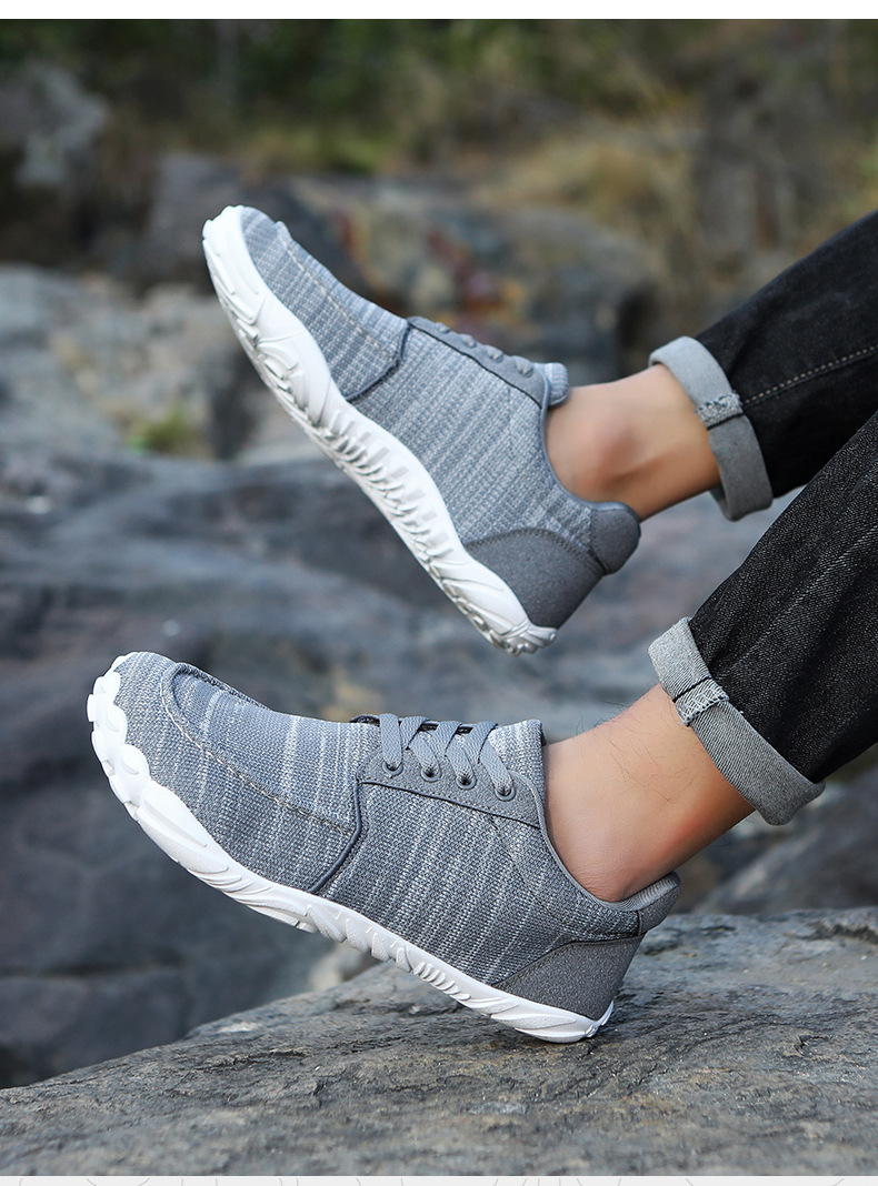 New Cross-border European American Lace-up Casual Men's Shoes, Trendy Large-size Breathable Fly-knit Loafers, Hiking_vogvips.com