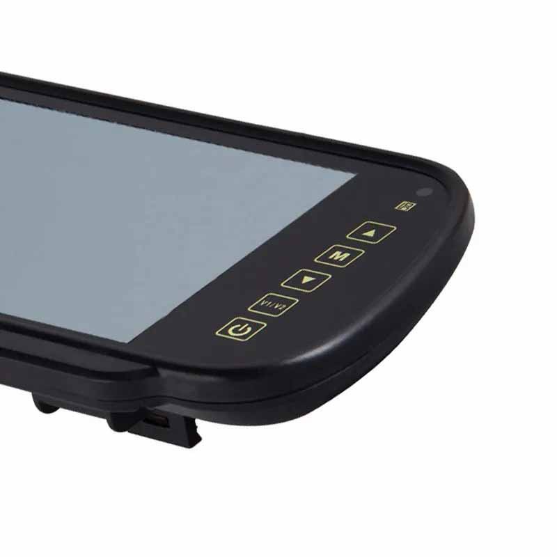7inch Rearview Mirror Monitor Dual AV Interface CCD Signal 12~24V Reverse Image High-Definition Car Display Screen