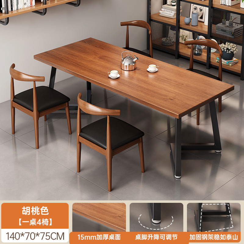 Mesa de comedor Restaurante de comida rápida comercial Mesas y sillas Combinación Taberna Rectángulo Mesa de comedor pequeña Restaurante Barbacoa Mesa de comedor