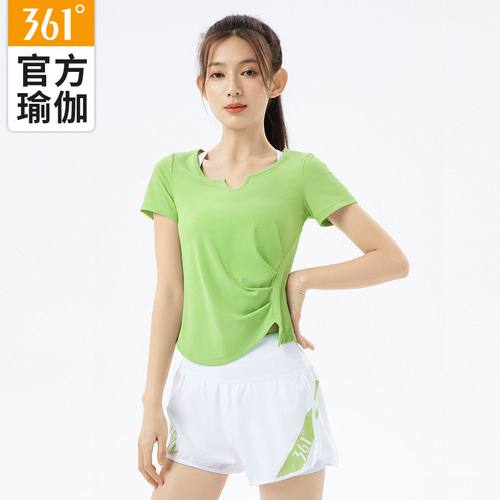 361 sports suit women's summer breathable clothing morning running fitness clothing women's running yoga clothing suit women