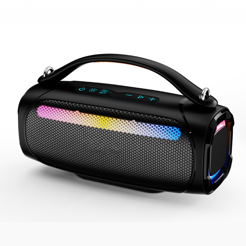 新品60Wハイパワーbluetoothオーディオrgbカラフルサブウーファワイヤレスバックショルダーポータブルアウトドアスピーカー|undefined