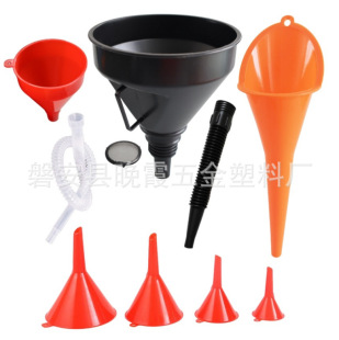 Cross-border hot sale refueling funnel to send filter telescopic tube car motorcycle refueling gasoline plastic long nozzle funnel