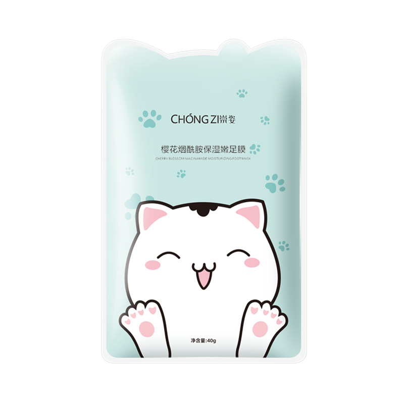 Chongzi Niacinamide Moisturizing Hand Mask Tiktok Same Foot Mask Long Skin Rejuvenating&Whitening Female Cat Claw Hand Mask Wholesale