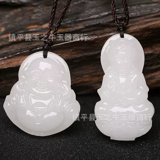 厂家阿富汗白玉观音白玉佛吊坠项链玉石玉器会销礼品批发