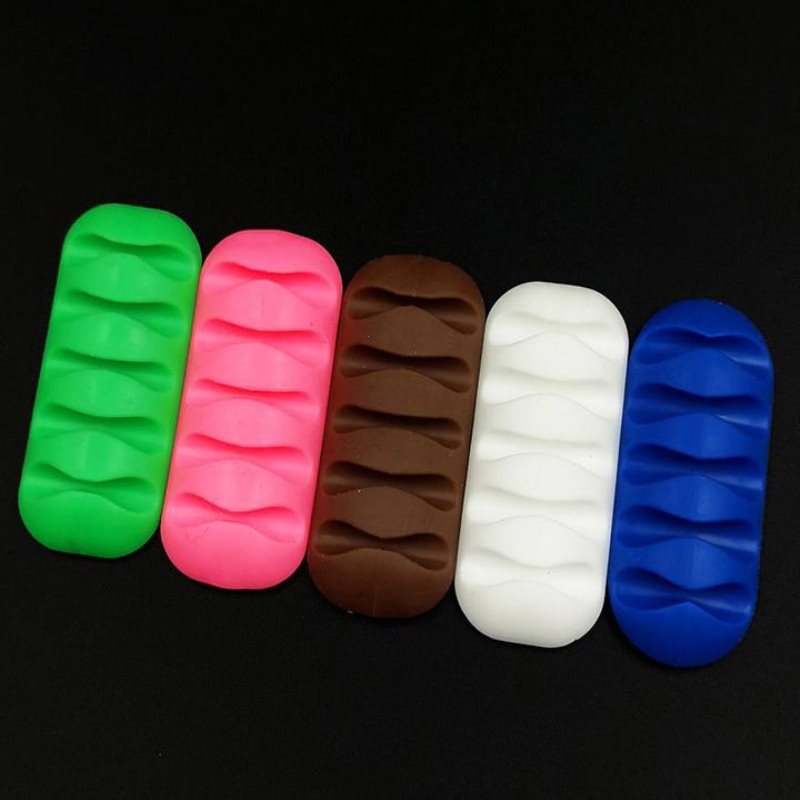 Five-hole Cable Holder Multi-hole Cable Organizer Desktop Cable Clamp display picture 8