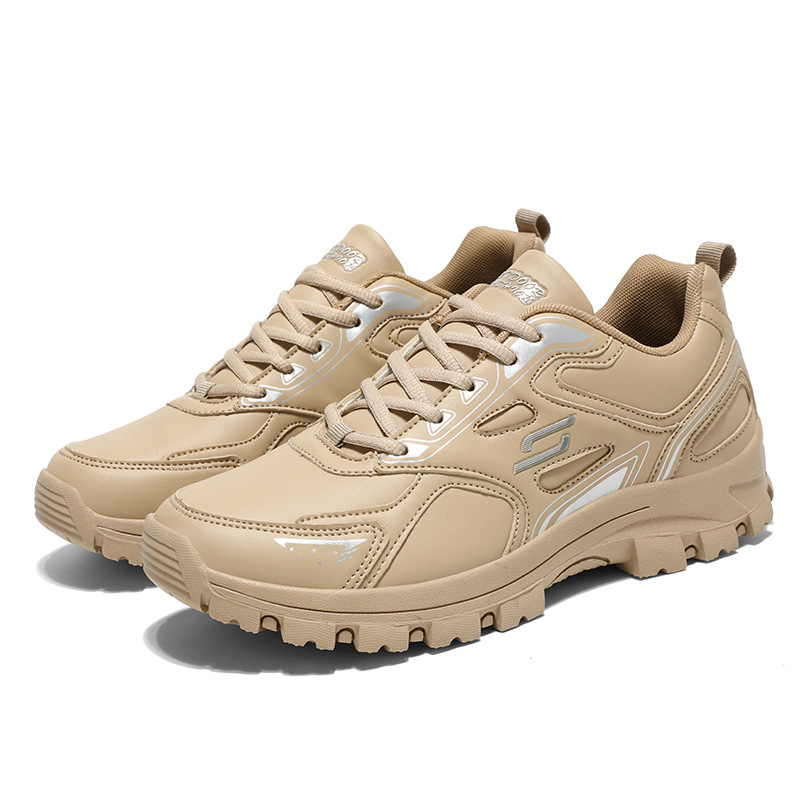 Zapatos casuales cálidos de color sólido de la parte superior baja zapatos antideslizantes al aire libre de pareja transfronteriza más tamaño con cordones zapatos deportivos de moda para caminar